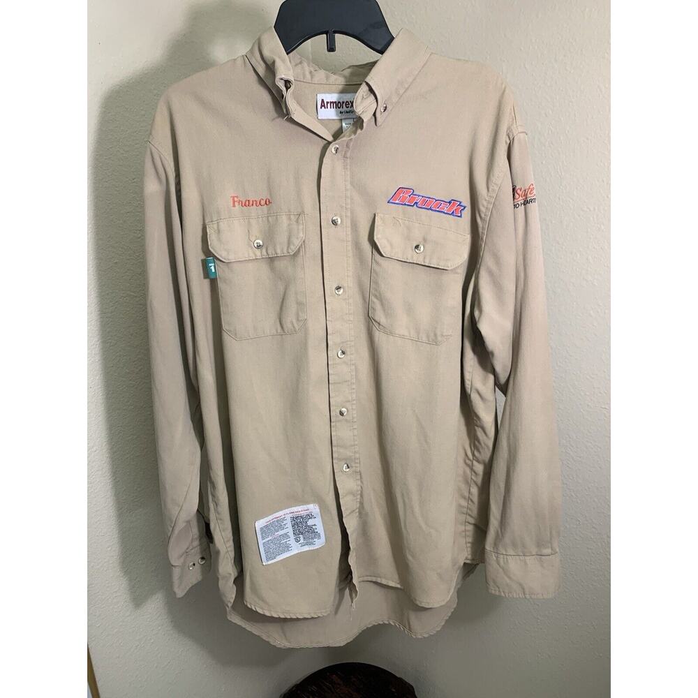 ARMOREX FR Shirt Men's Large IQ Series Button Up Workwear Uniform